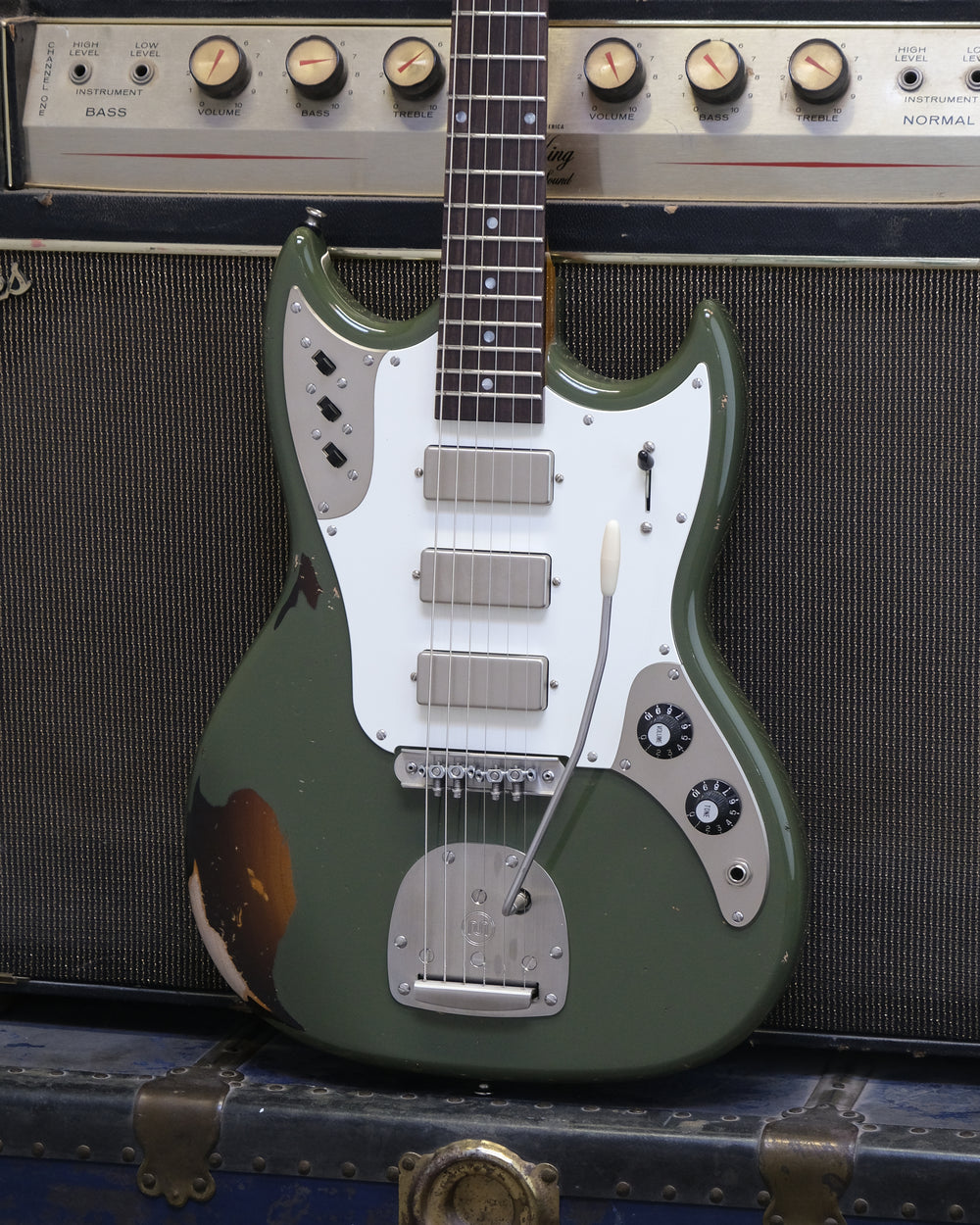 Olive Drab over Tobacco Burst